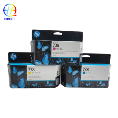Original Ink Cartridge for HP 738B Black DesignJet 498P2A HP 738 Cyan 498N5A Magenta 498N6A Yellow DesignJet 498N7A 130ml genuine toner cartridge 
