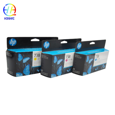 Original Ink Cartridge for HP 738B Black DesignJet 498P2A HP 738 Cyan 498N5A Magenta 498N6A Yellow DesignJet 498N7A 130ml genuine toner cartridge 